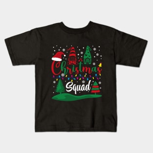 Christmas Squad Funny Shirt, Team Santa And Gnome Group Family Matching Christmas T-Shirt Kids T-Shirt